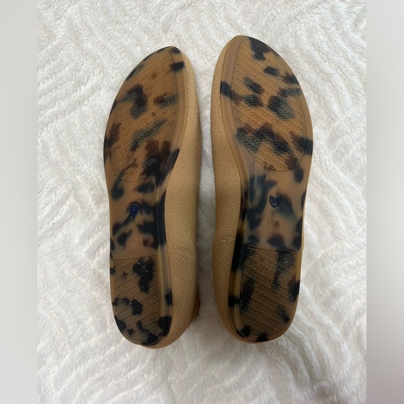 Rothy’s Round Toe Flats Camel Tan Knit Tortoise Sole Women’s Size 11.5 EUC - Picture 4 of 10